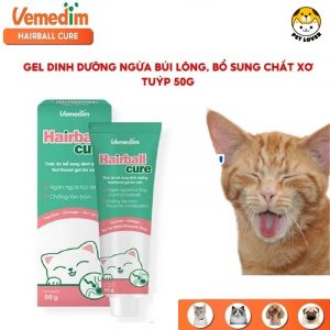 Gel Tiêu Búi Lông Cho Mèo Vemedim Hairball Cure Tuýp 50g