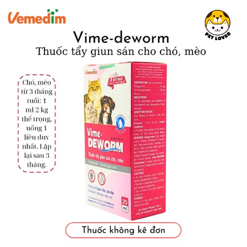 siro tẩy giun cho chó