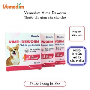 Viên Tẩy Giun Cho Chó Vemedim Vime Deworm (Hộp 10 Viên)